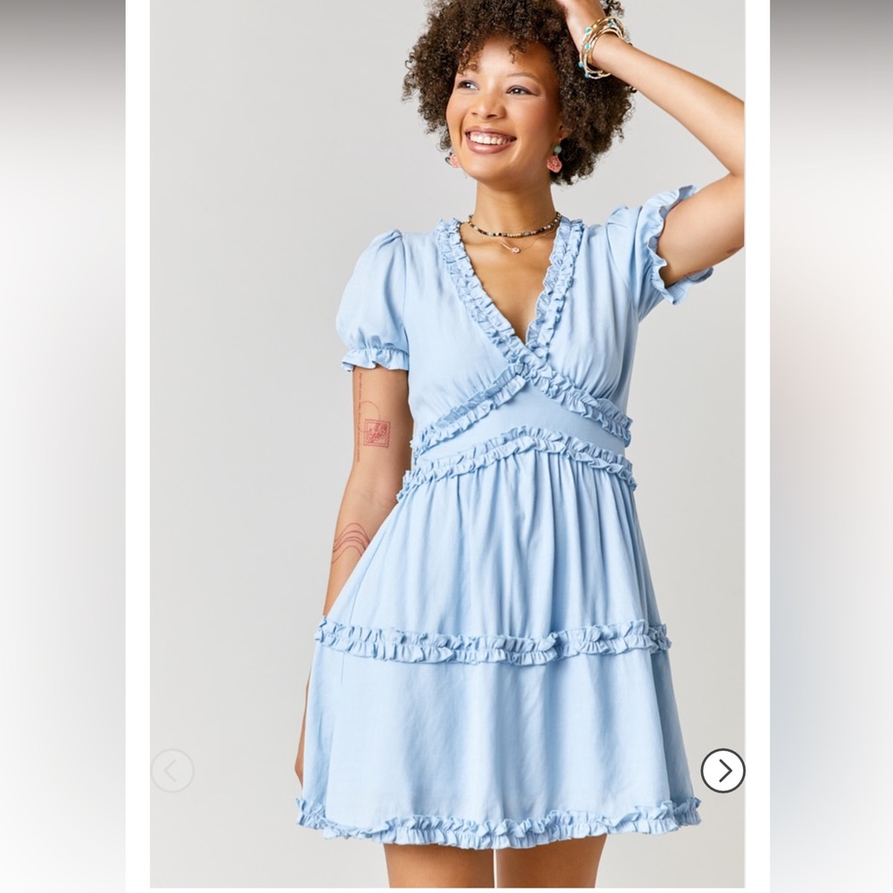 Francesca’s Ruffled Mini Dress